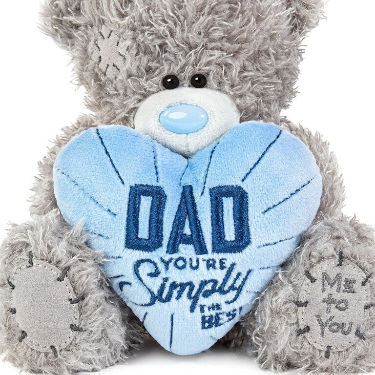 Tatty Teddy Bear Holding 'Dad You're Simply the Best' Heart
