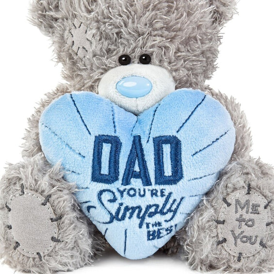 Tatty Teddy Bear Holding 'Dad You're Simply the Best' Heart