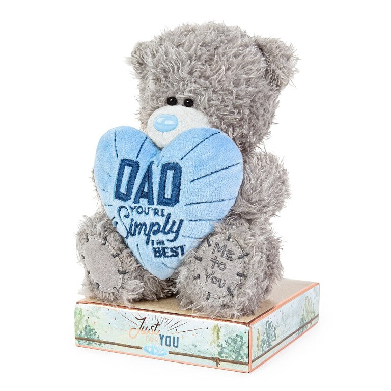 Tatty Teddy Bear Holding 'Dad You're Simply the Best' Heart