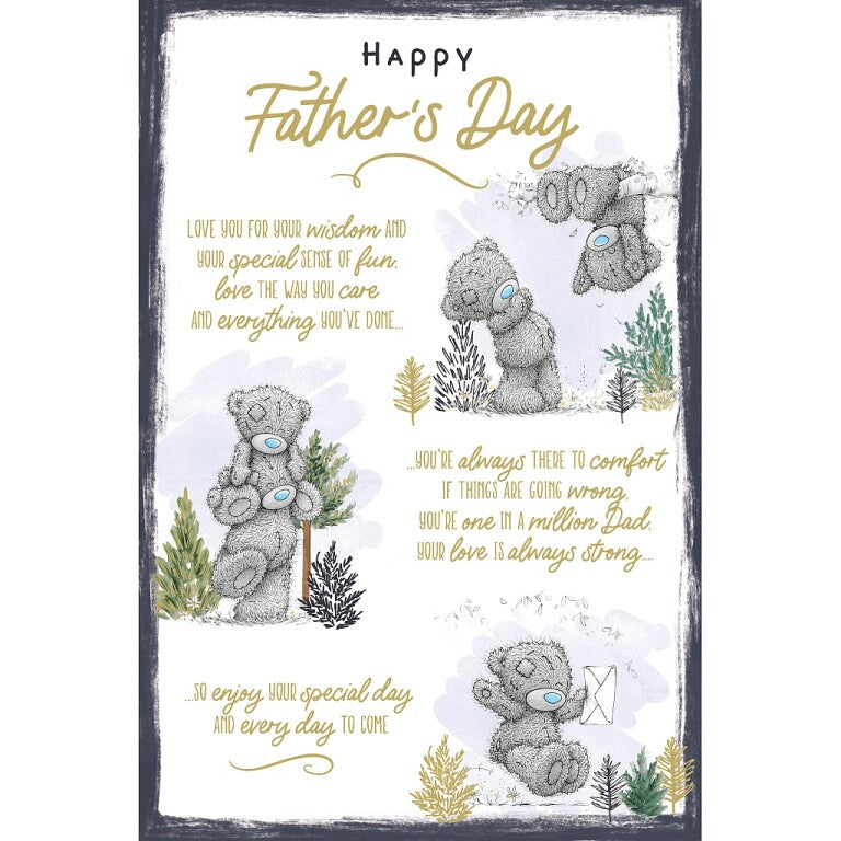 Me to You Tatty Teddy Father's Day Card 'One In A Million Dad' 6 x 9