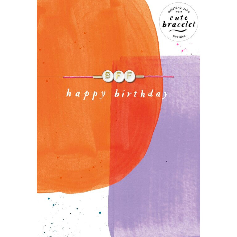 Hotchpotch Cute Birthday Card For Best Friend With Detachable 'Swiftie'- Inspired Bracelet Spelling Out 'BFF'