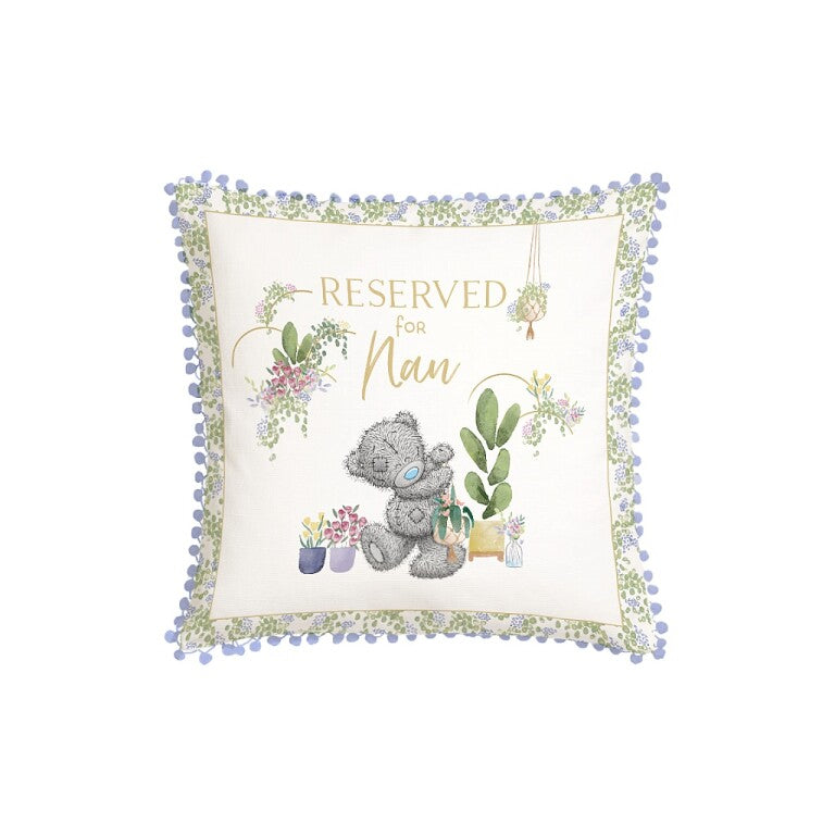 Me to You Tatty Teddy 'Nan' Cushion with Pom-Pom Trim - Official Mother's Day Collection