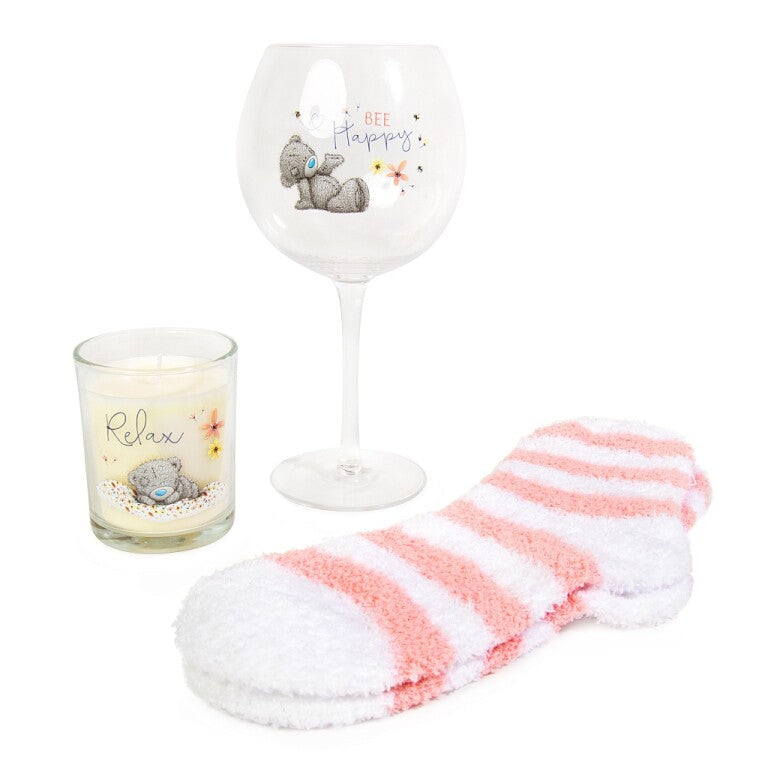 Me to You Gin Glass, Candle and Socks Gift Set