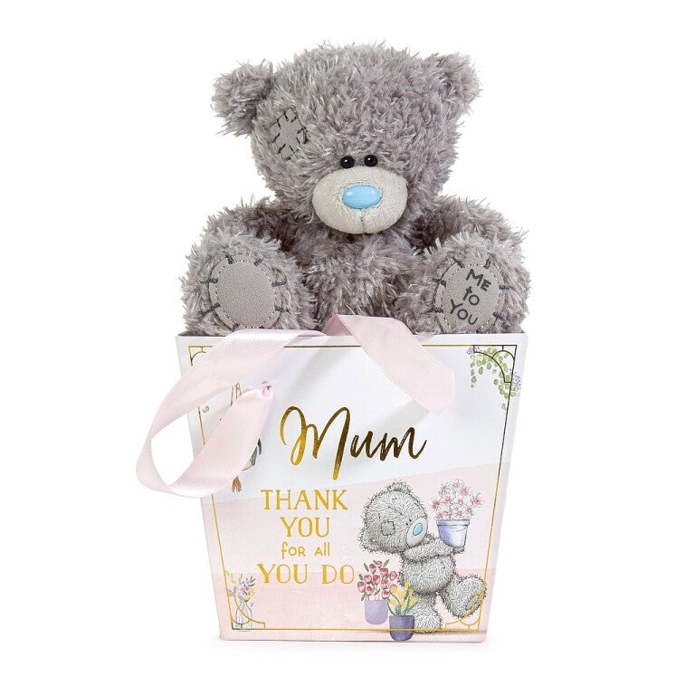Me to You Tatty Teddy 'Thank You Mum' Plush Bear in a Bag 13cm High - Official Mother's Day Collection