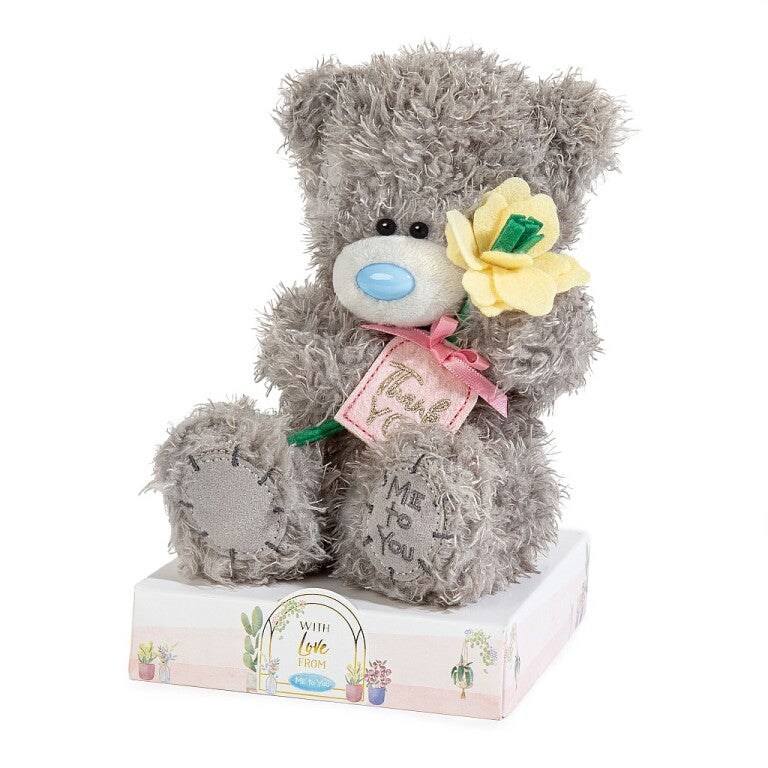 Me to You Tatty Teddy 'Thank You' Plush Bear On Gift Plinth 15cm High - Official Collection