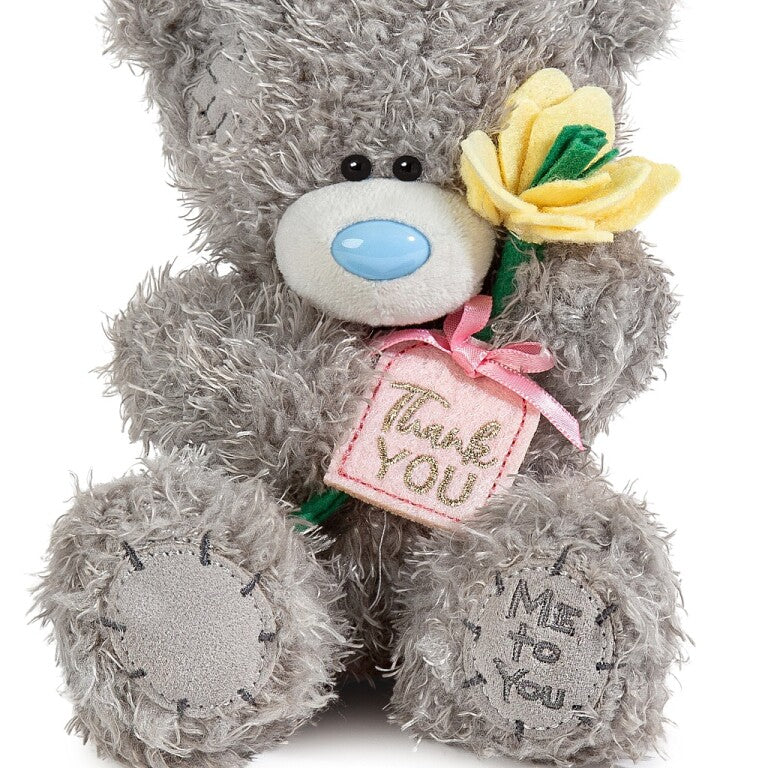 Me to You Tatty Teddy 'Thank You' Plush Bear On Gift Plinth 15cm High - Official Collection