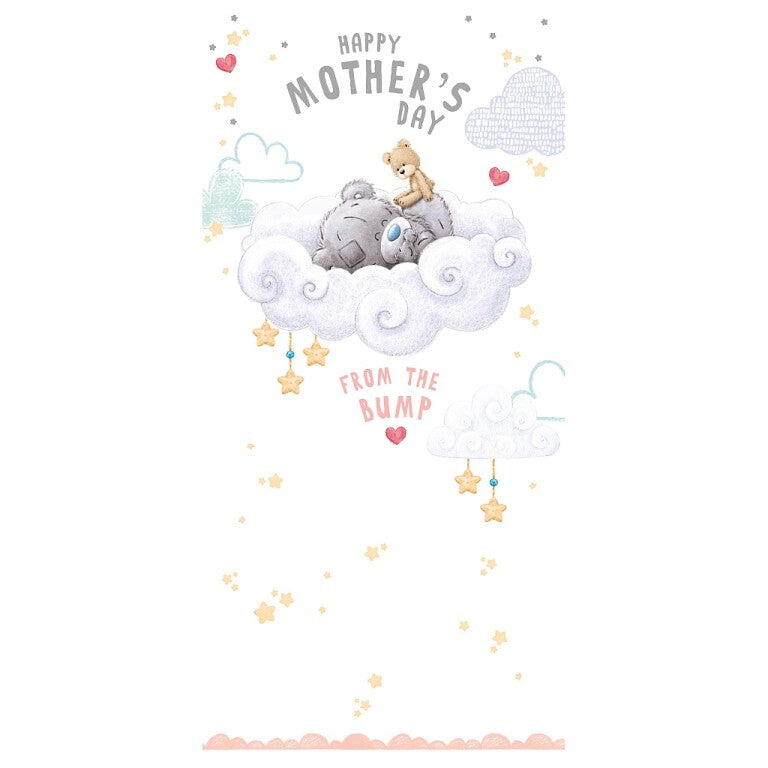 Me to You Tiny Tatty Teddy Happy Mother's Day From the Bump 4 x 8 ins Cute Mother's Day Card - Official Collection
