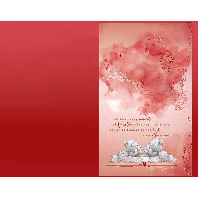 Me to You Tatty Teddy Hand Made Valentine's Day Card 'To my Beautiful Wife' 7 x 11
