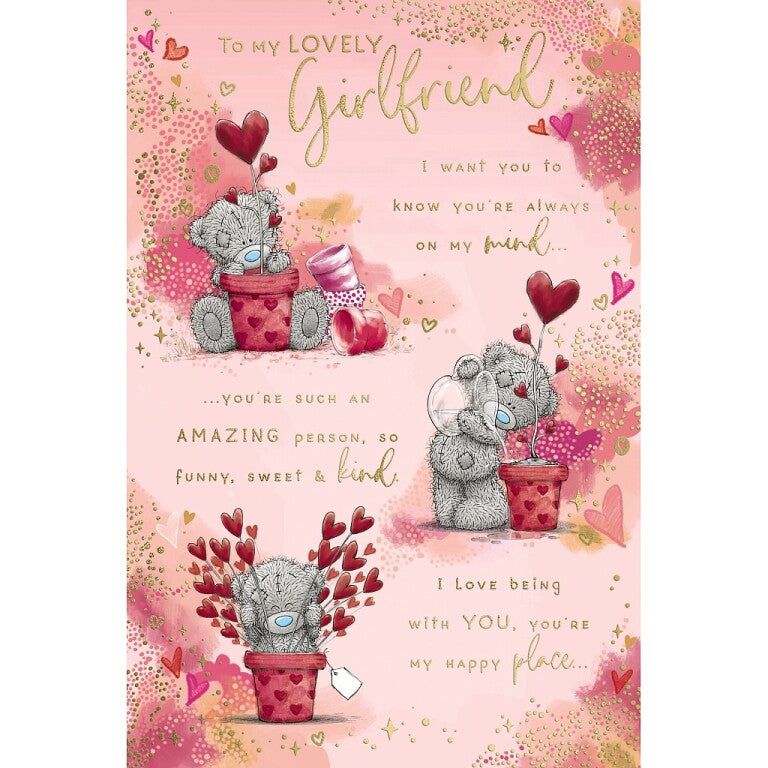 Me to You Tatty Teddy 'Girlfriend' Valentine's Day Card, 6x9