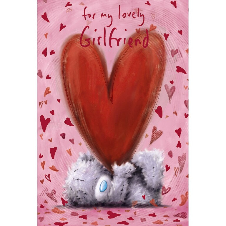 Me to You Tatty Teddy With Loveheart 'Lovely Girlfriend' Valentine's Day Card 6 x 8