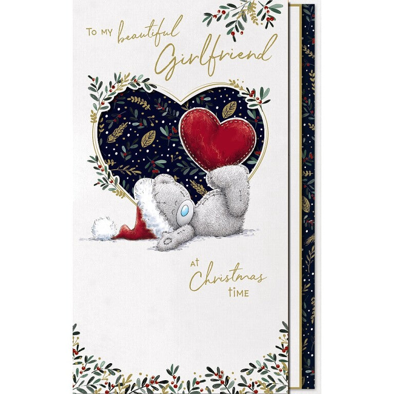 Me to You Tatty Teddy 'To My Beautiful Girlfriend' Handmade Christmas Card