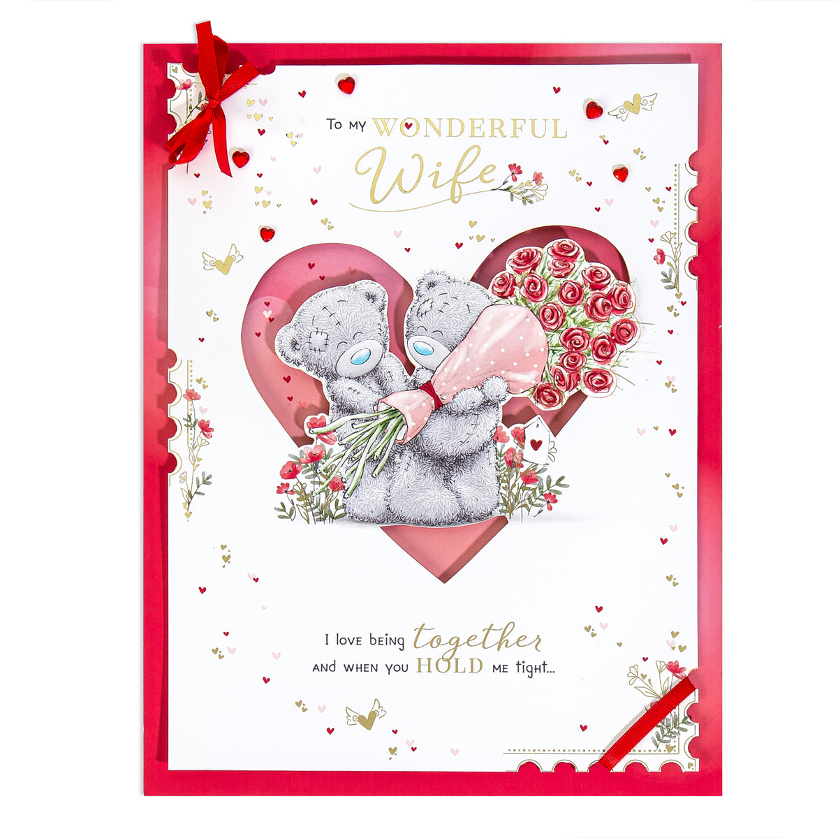 Me to You Tatty Teddy Luxury Boxed Handmade Valentine's Day Card 'To m ...