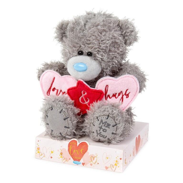 Me to You Tatty Teddy Holding 'Love and Hugs' banner