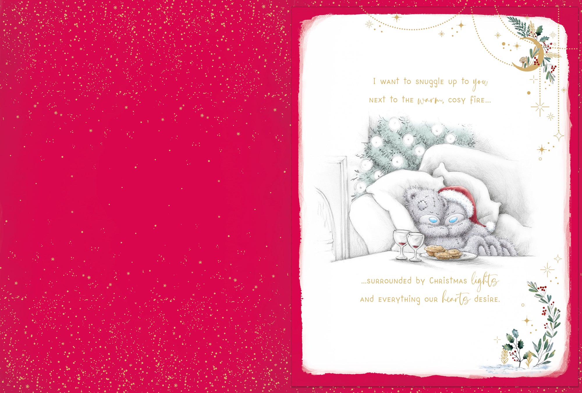 Me To You Tatty Teddy Luxury Handmade Boxed Christmas Card For An Amazing Husband, Tatty Teddy Bears With Tree 12x9ins - Official Collection