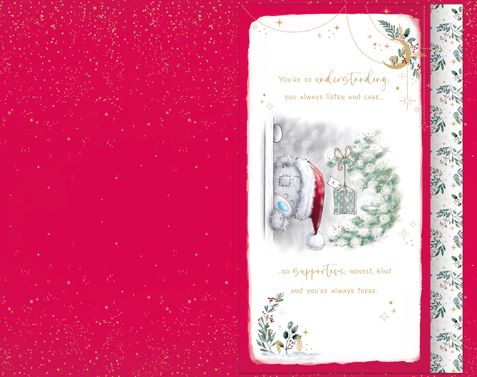 Me To You Tatty Teddy Handmade Christmas Card To An Amazing Mum, With Illustrated Paper Insert 7x11ins - Official Collection