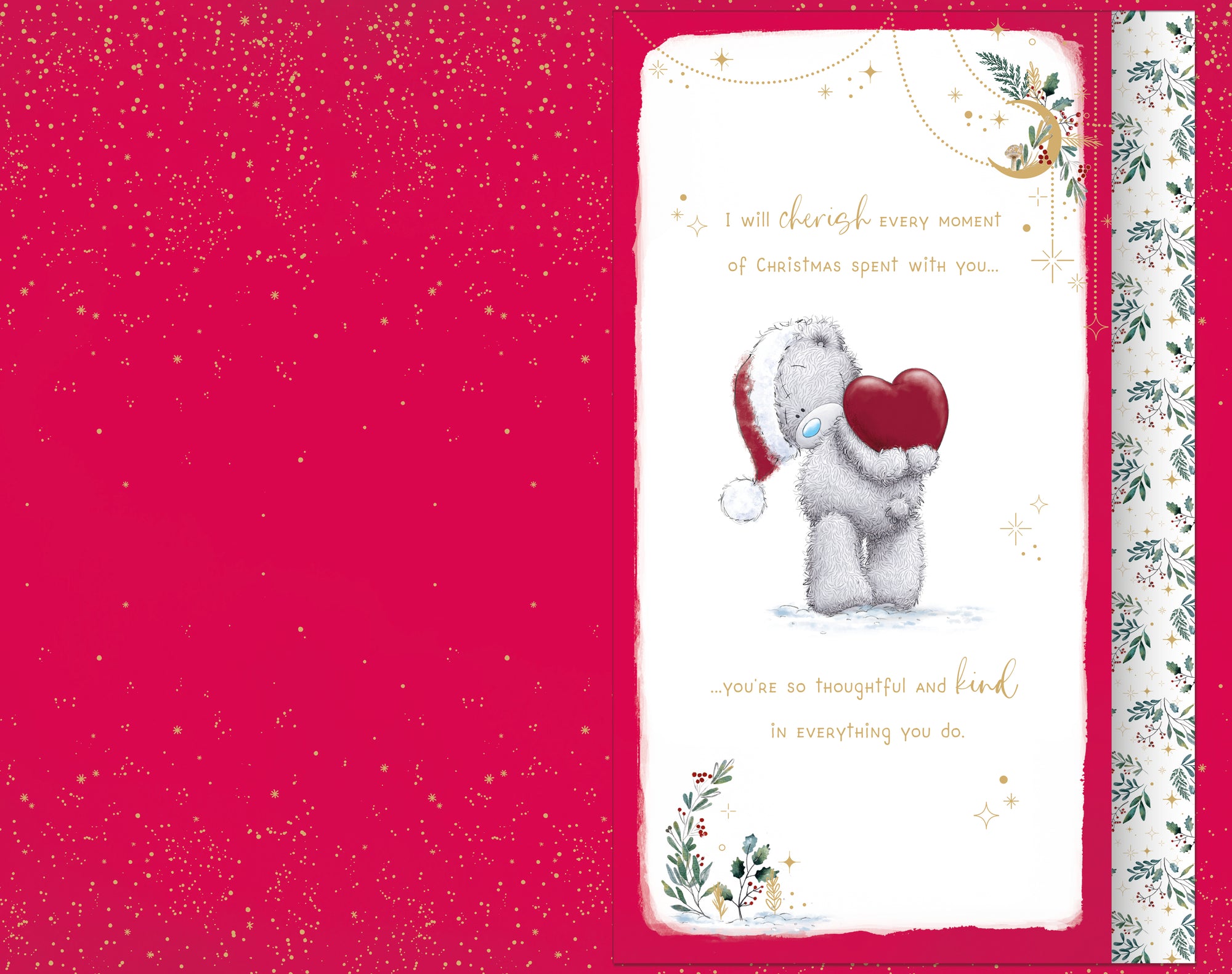 Me To You Tatty Teddy Christmas Card To The One I Love 7x11ins - Official Collection