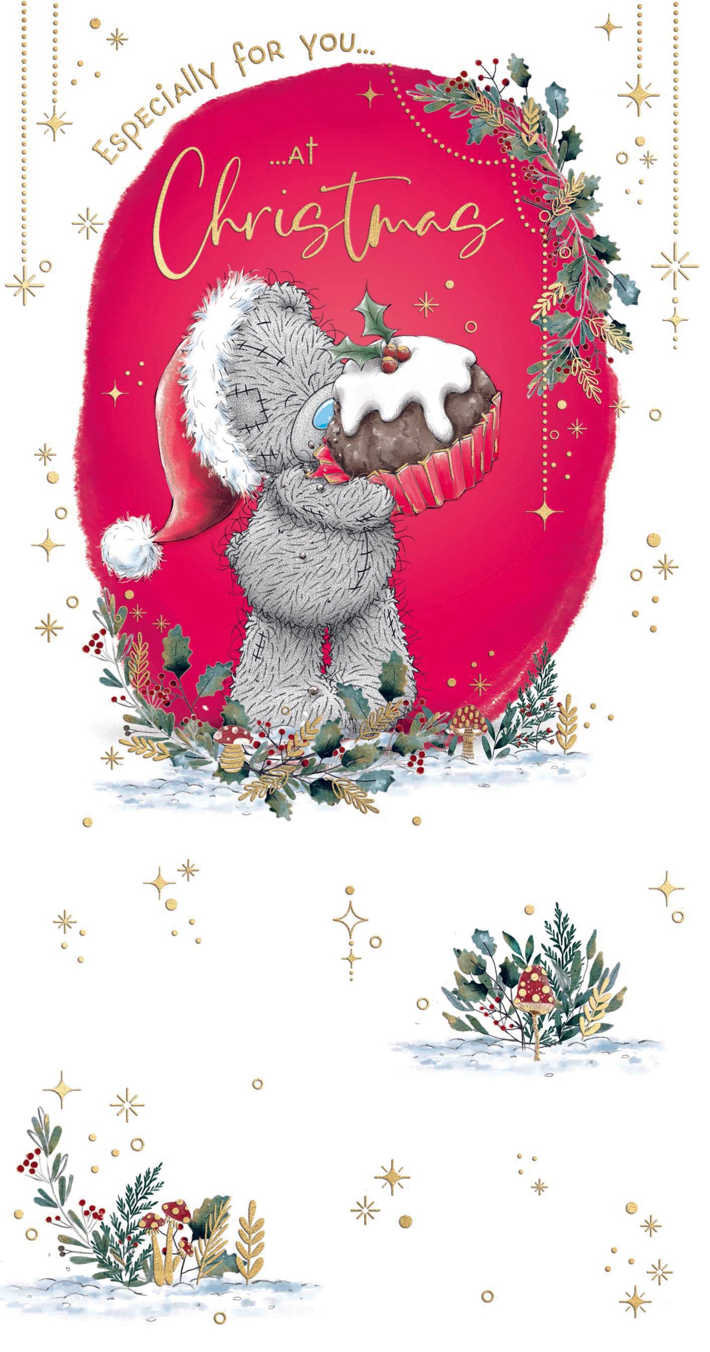 Me To You Tatty Teddy Christmas Card, Especially For You 5x9ins - Official Collection