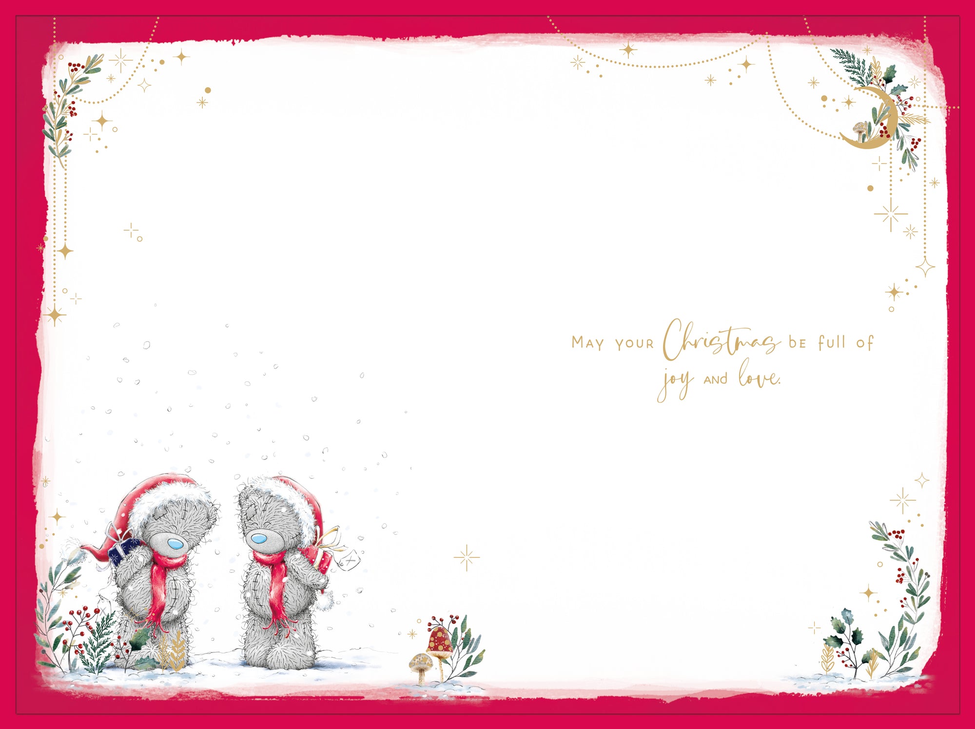 Me To You Tatty Teddy Christmas Card For Special Friends, Cute Card With Illustrated Paper Insert 6x9ins - Official Collection