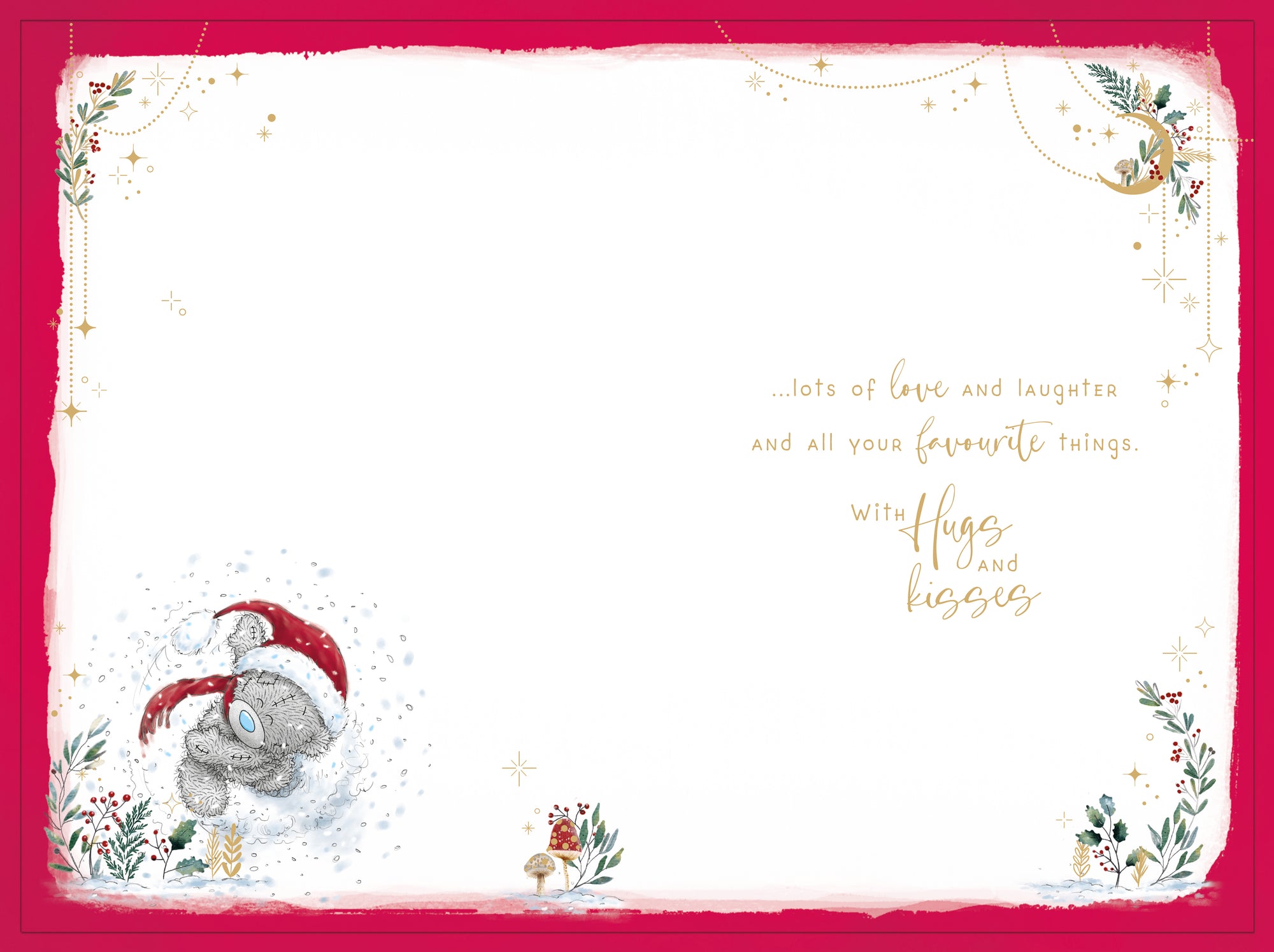 Me To You Tatty Teddy Christmas Card To A Special Son, Tatty Teddy With Snowballs 6x9ins - Official Collection