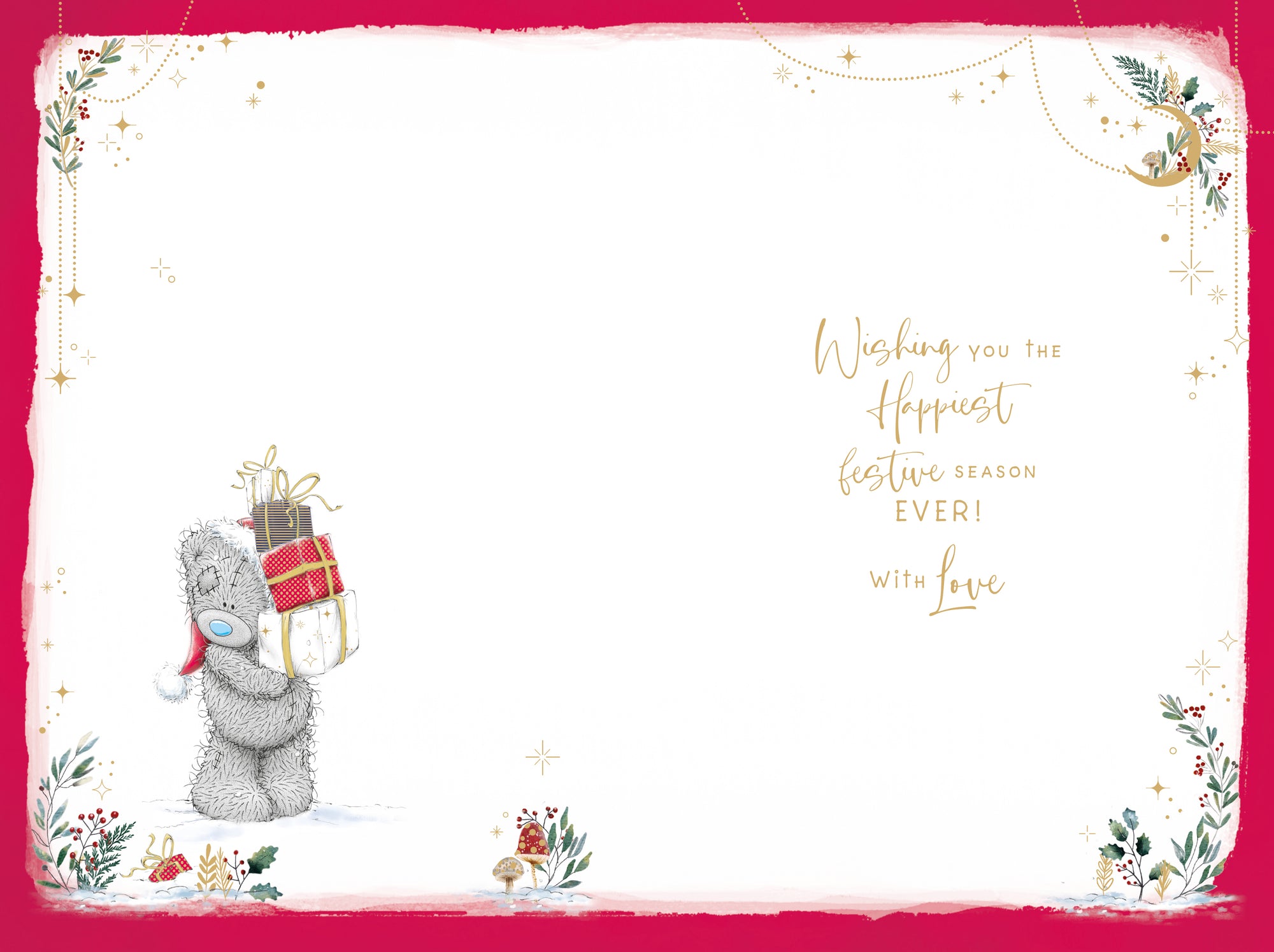 Me To You Tatty Teddy To A Wonderful Granddaughter Christmas Card 6x9ins - Official Collection