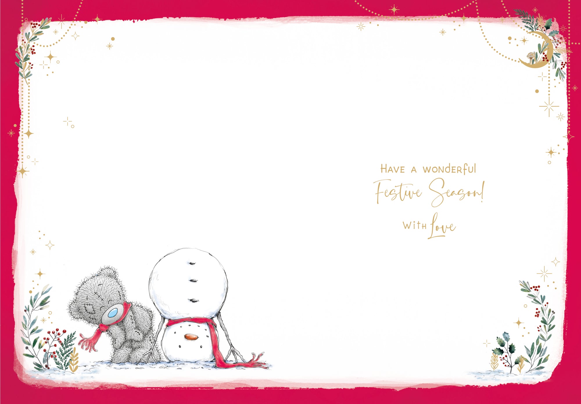 Me To You Tatty Teddy Special Goddaughter Luxury Christmas Card With Gold Foil Detail For Godchild 5x7ins - Official Collection