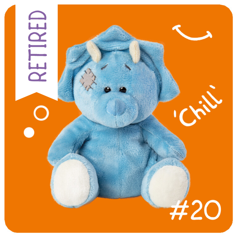 My Blue Nose Friends - Chill the Triceratops Cute Collectable Beanie