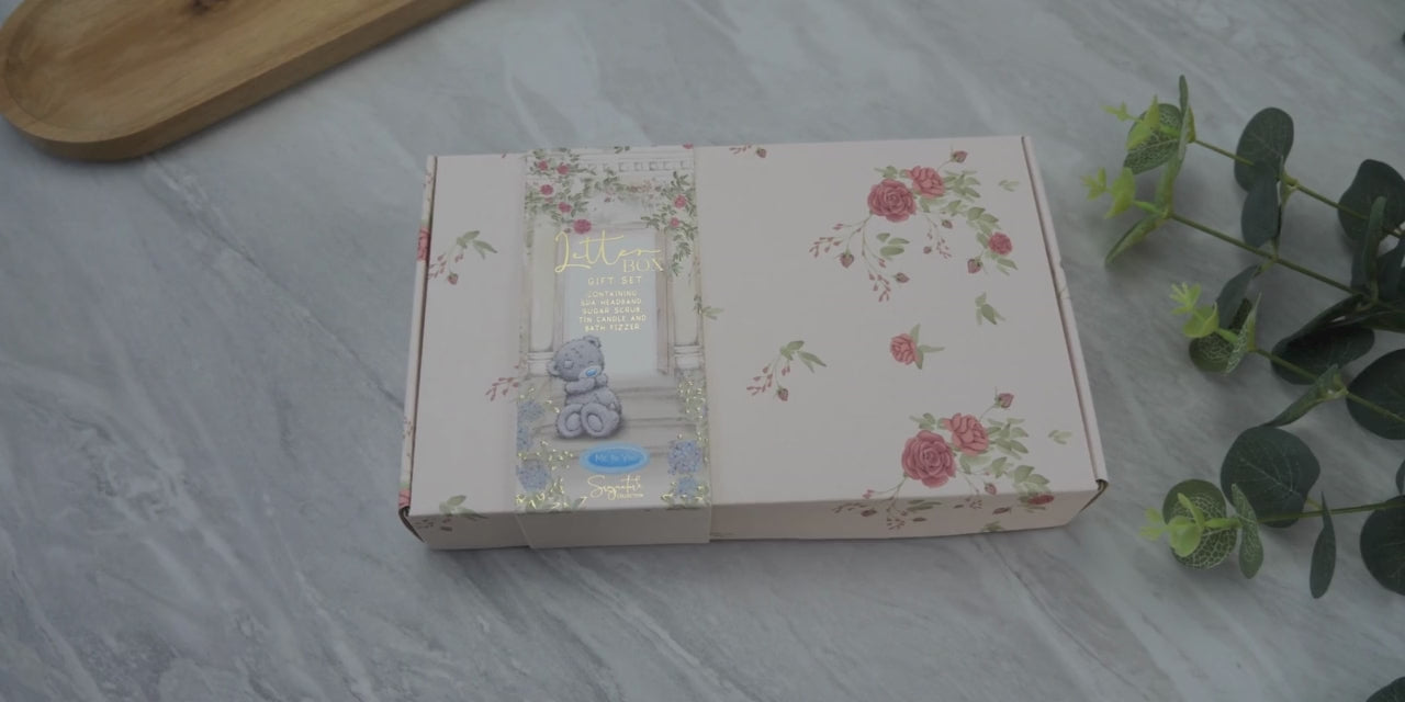 Me to You Tatty Teddy Letterbox Gift Set For Relaxation Includes Candle, Bath Bomb, Eyemask and Pin Badge - Signature Collection