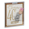 40th Birthday Boxed Handmade Card