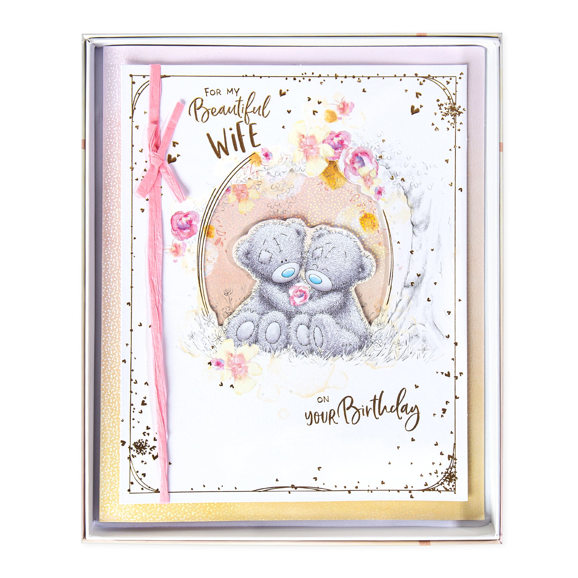 Me to You Birthday Card For Beautiful Wife, Includes Keepsake Box - Official Collection