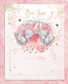 Me to You Tatty Teddy Luxury  Boxed Birthday Greeting Card To The One I Love Bears On A Swing 8x10ins