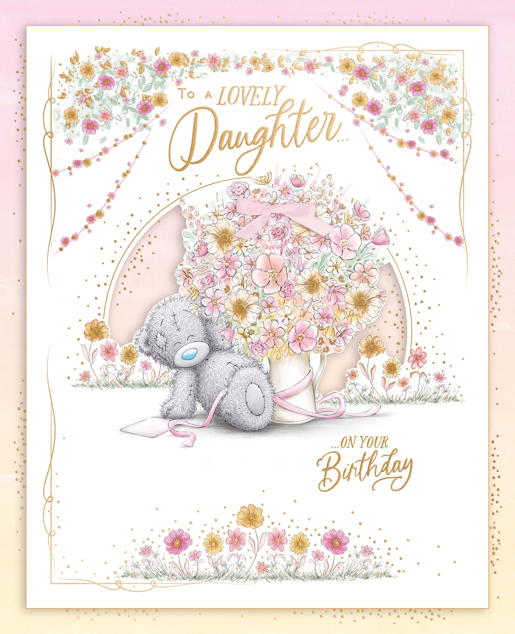Me To You Luxury Handmade Boxed Daughter Birthday Card 'To A Lovely Daughter' - 8 X 10 inches - Official Collection&nbsp;