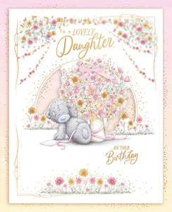 Me To You Luxury Handmade Boxed Daughter Birthday Card 'To A Lovely Daughter' - 8 X 10 inches - Official Collection&nbsp;