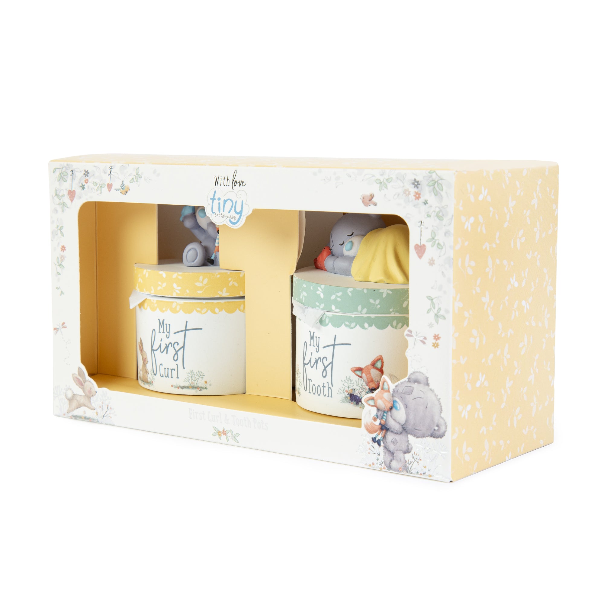 Me to You Tiny Tatty Teddy New Baby Gift, First Tooth And First Curl Pots  - Official Collection