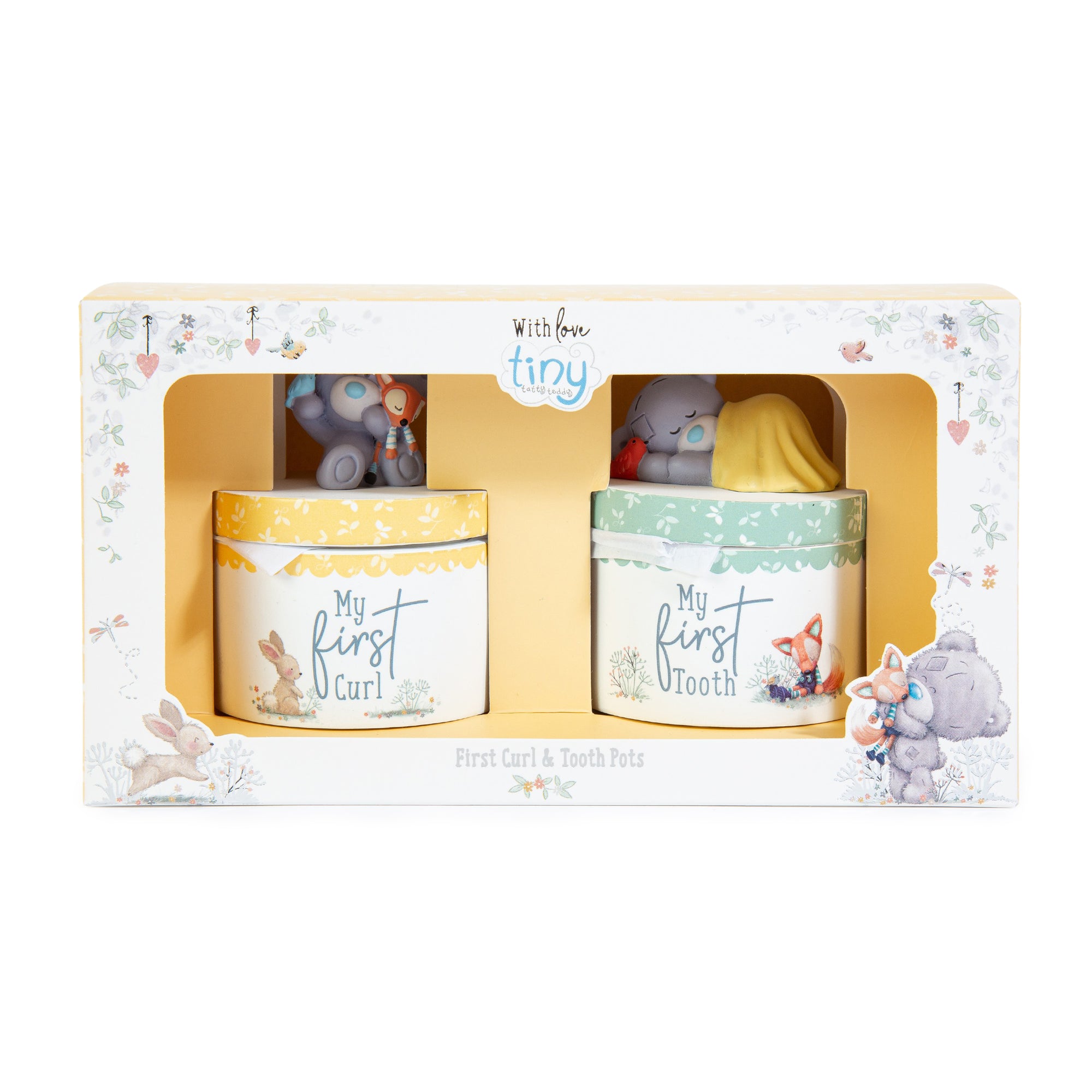 Me to You Tiny Tatty Teddy New Baby Gift, First Tooth And First Curl Pots  - Official Collection