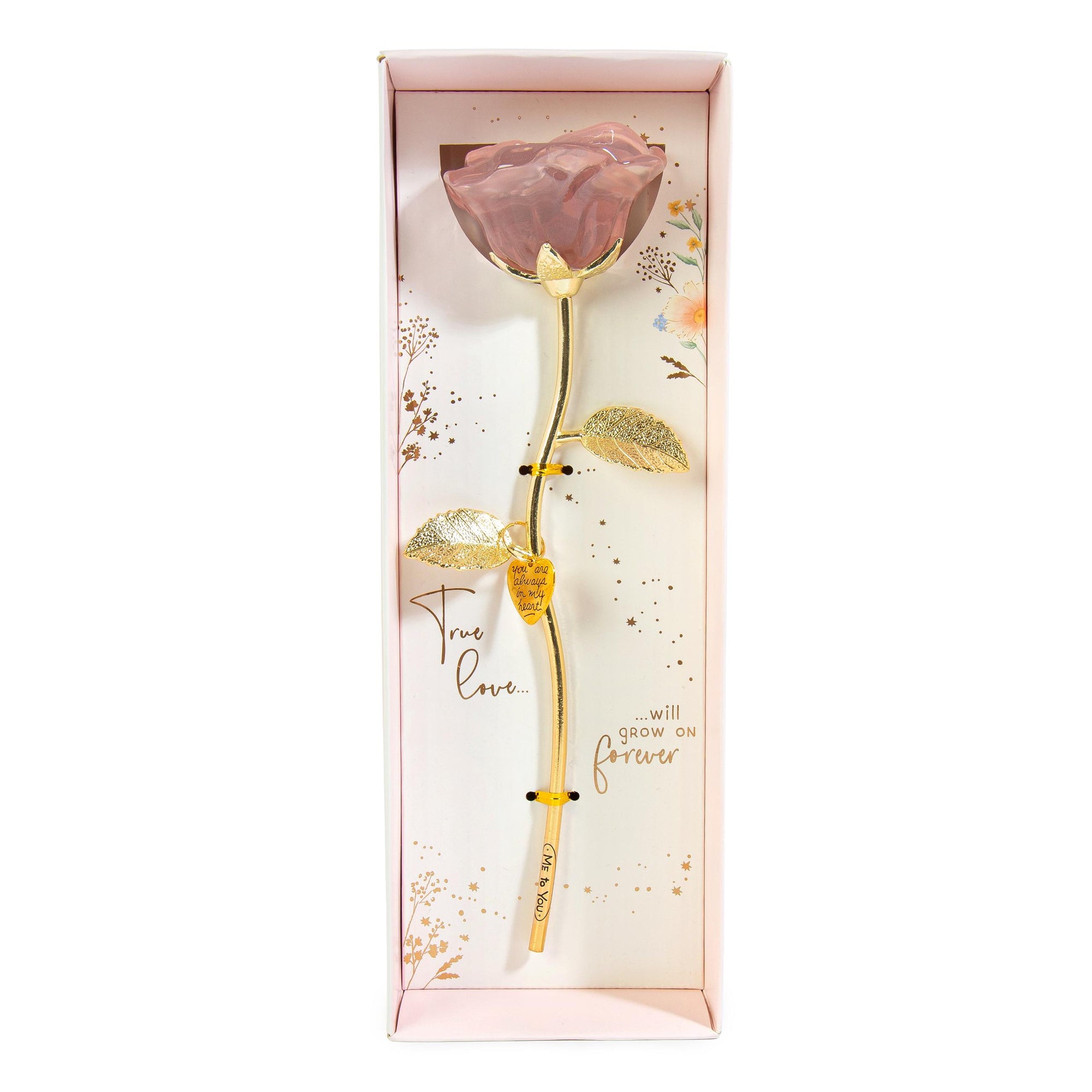 Me to You Tatty Teddy Glass Rose Ornament Wedding Day Gift - Signature Collection