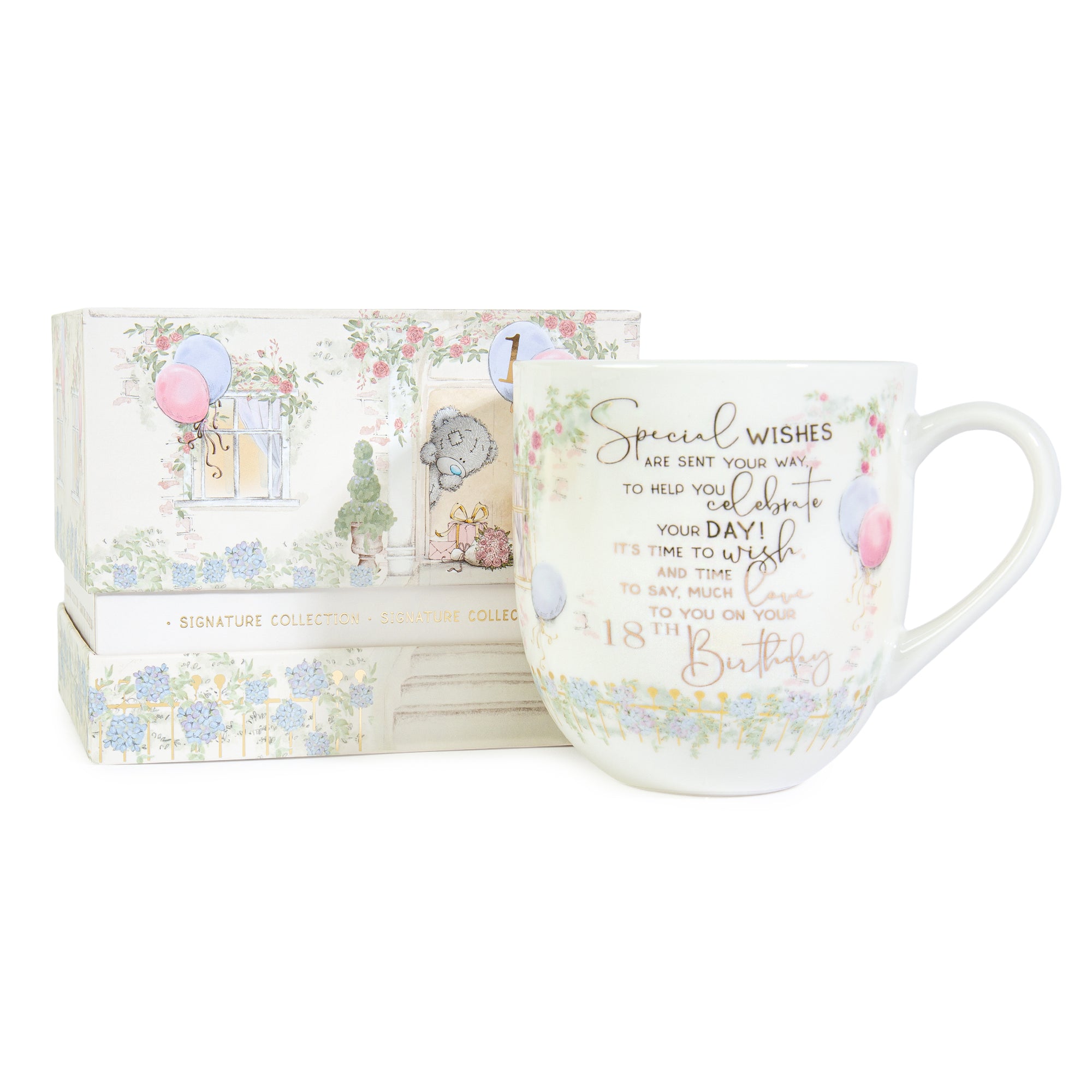 Me to You Tatty Teddy Luxury New Bone China Mug In Foil Inlaid Box 18th Birthday Gift