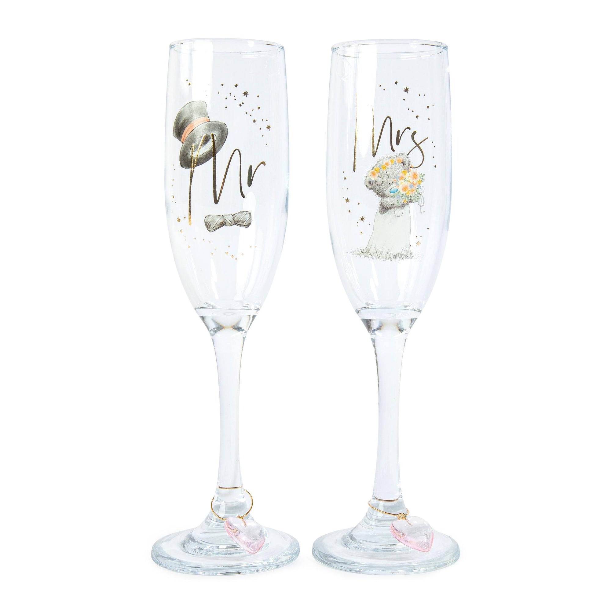 Me to You Tatty Teddy Wedding Champagne Glasses in a Gift Box - Signature Collection