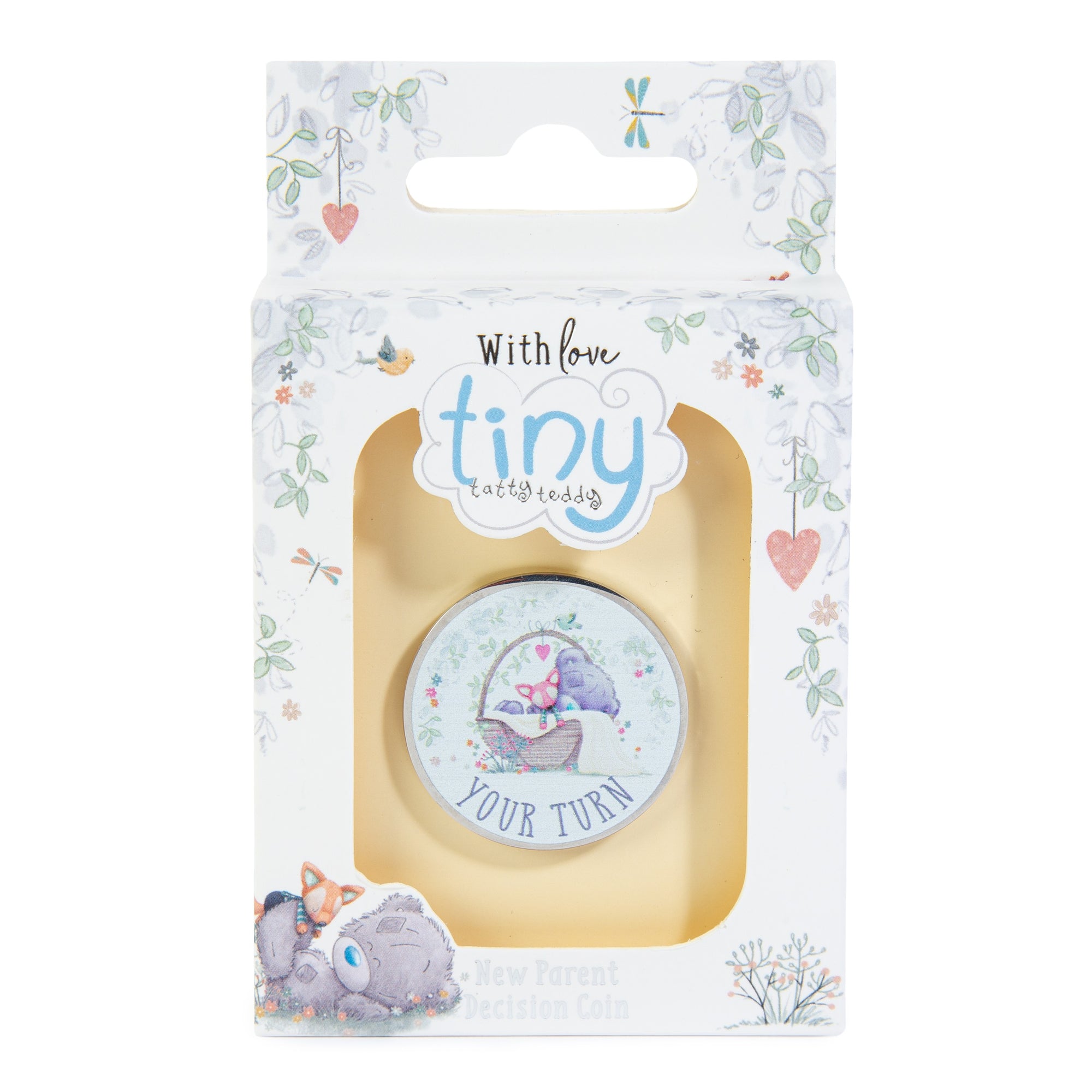 Me to You Tiny Tatty Teddy New Parent Decision Flip Coin, Fun New Baby Gift - Official Collection