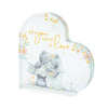 Me to You Tatty Teddy Glass Heart Plaque Wedding Day Gift - Official Collection