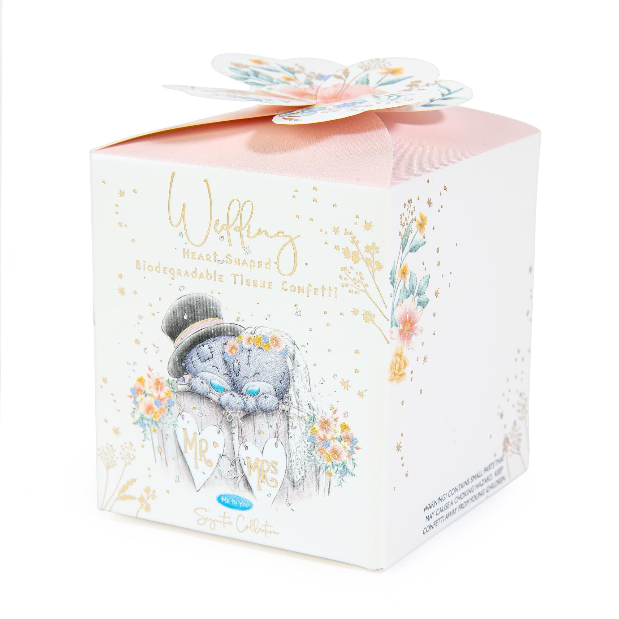 Me to You White & Pastel Pink Heart Shaped Biodegradable Wedding Day Confetti - Official Collection