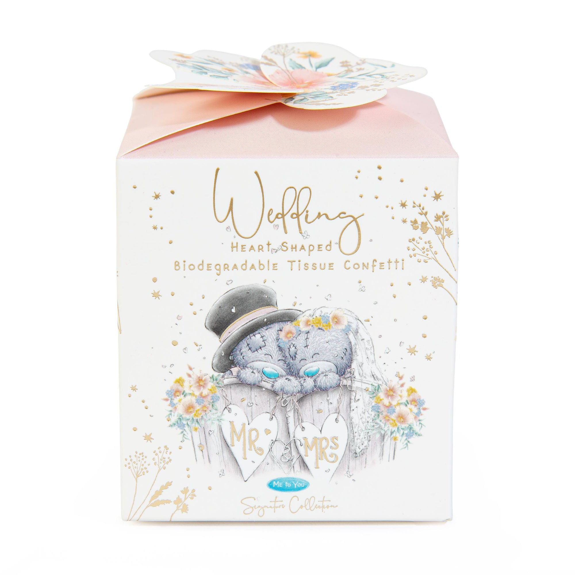 Me to You White & Pastel Pink Heart Shaped Biodegradable Wedding Day Confetti - Official Collection