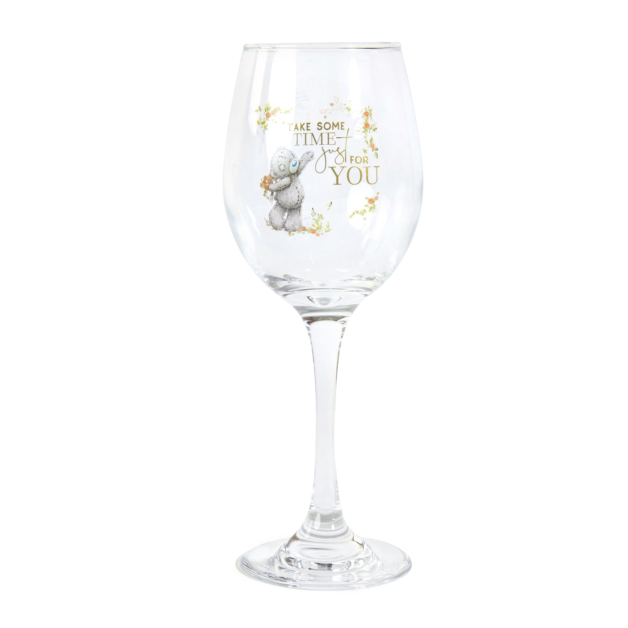 Me to You Tatty Teddy Wine Glass, Wooden Tealight Holder & Secret Message Tealights In Luxury Gift Box
