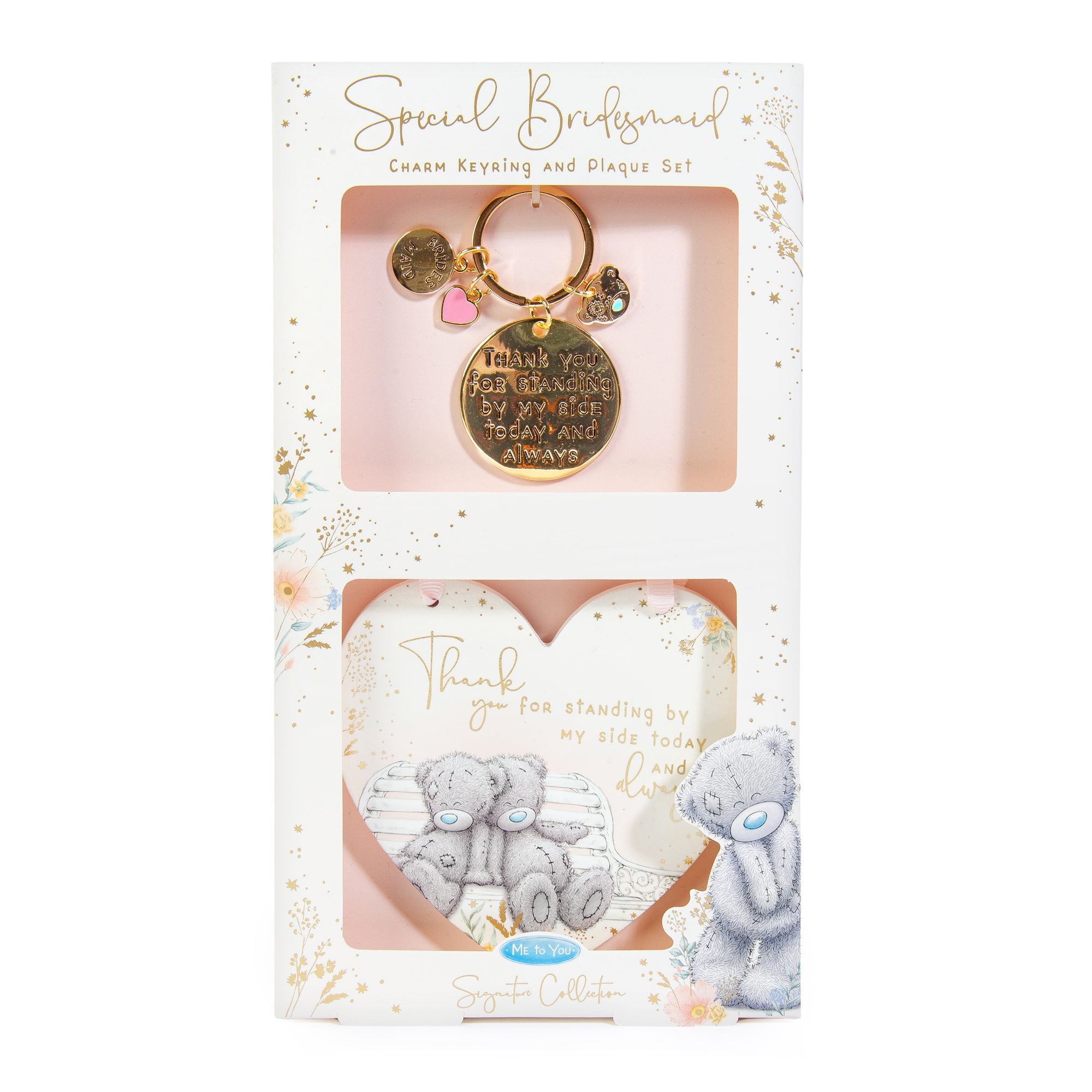 Me to You Tatty Teddy 'Special Bridesmaid' Plaque And Keyring Gift Set - Signature Collection