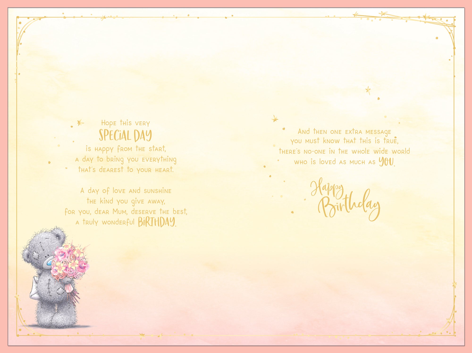 Me to You Tatty Teddy To An Amazing Mum Luxury Handmade Birthday Card 6x9ins - Official Collection