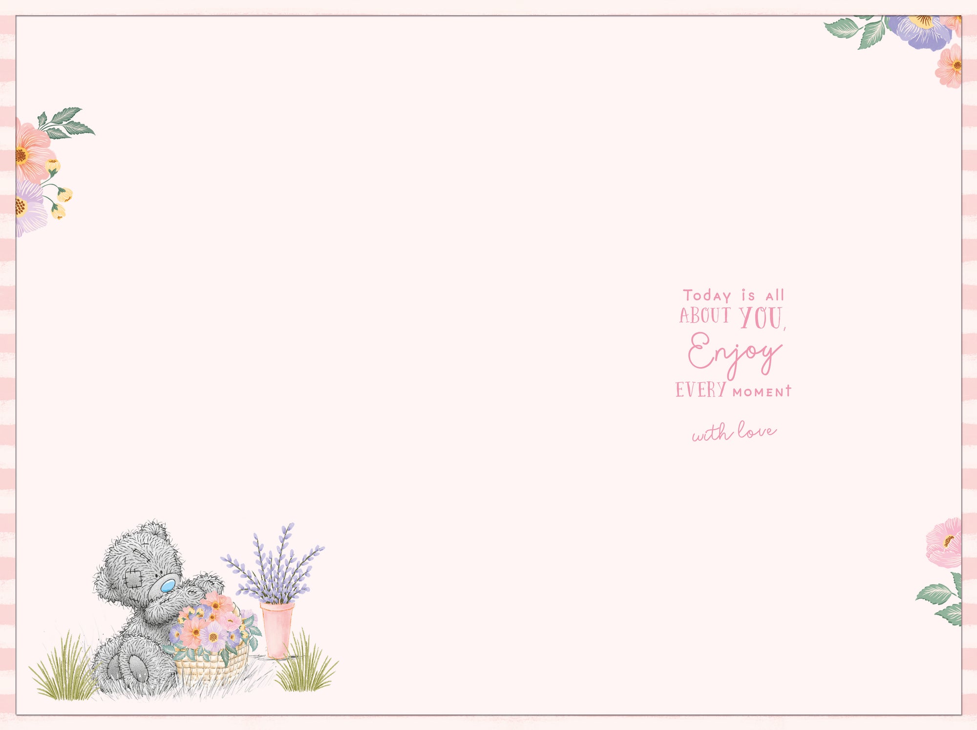 Luxury Birthday Card for Mum ‘For the Best Mum… on Your Birthday’ Me to You Bear and Floral Design with Gold Foil Detail, 6 x 9 Inches