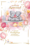 Me To You Tatty Teddy To Someone Special Bears Drinking Tea Luxury Hand Made Gold Foil Birthday Card, 6 X 9 Inches - Official Collection
