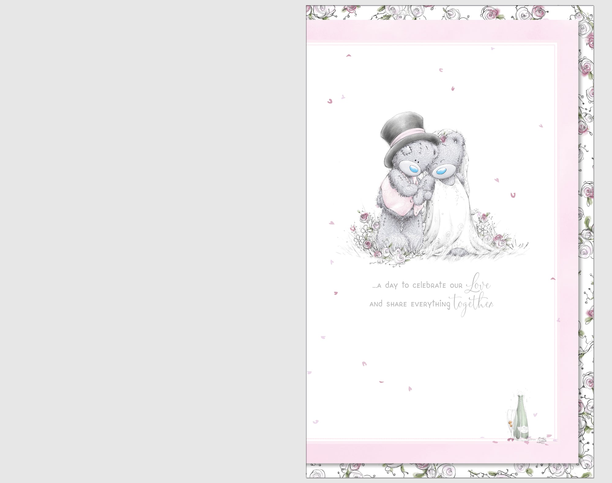 Me to You Handmade On Our Wedding Day Card Tatty Teddy Bears On A Swing