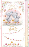 Me to You Tatty Teddy Luxury Handmade Birthday Card For Beautiful Fiancée 18 x 28 cms
