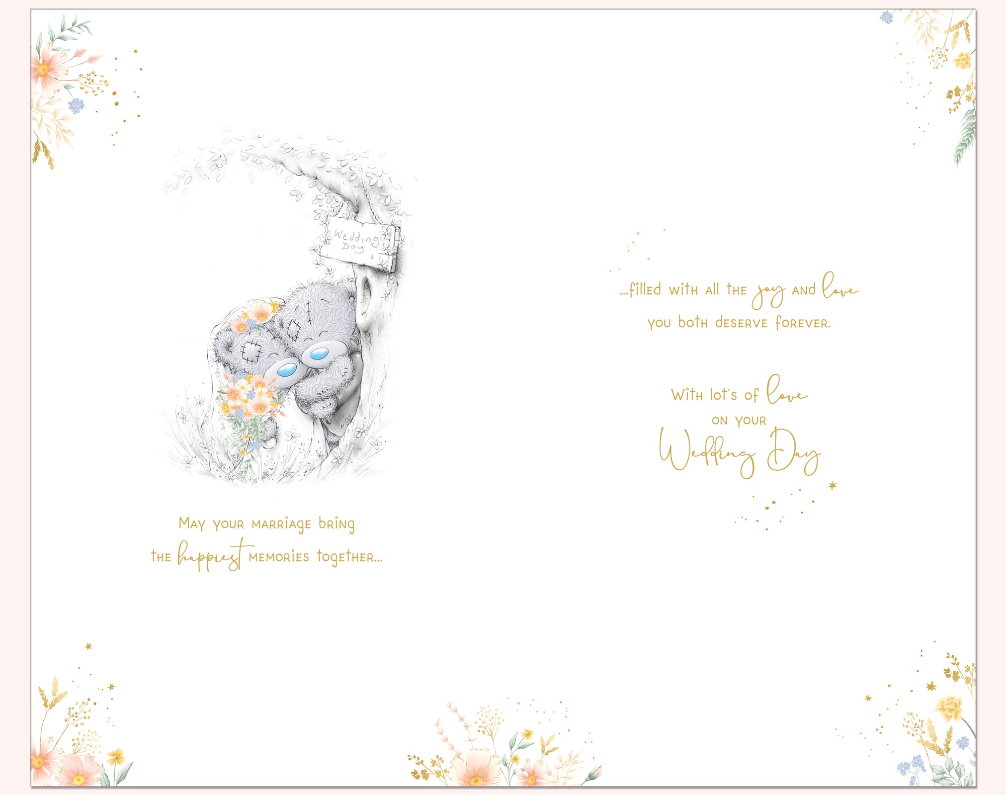 Me to You Tatty Teddy Hand Made Luxury 'Special Couple' Wedding Congratulations Card 7 x 11 inches (17 x 28 cms) - Official Collection