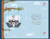 Birthday Card To The One I Love, Racoons On Swing Handmade Greeting Card By Wishing Well Studios - 7x11ins